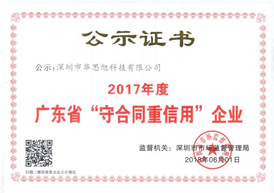 CARKU has been honored as a contract-abiding and credit-worthy enterprise in Guangdong Province for many consecutive years