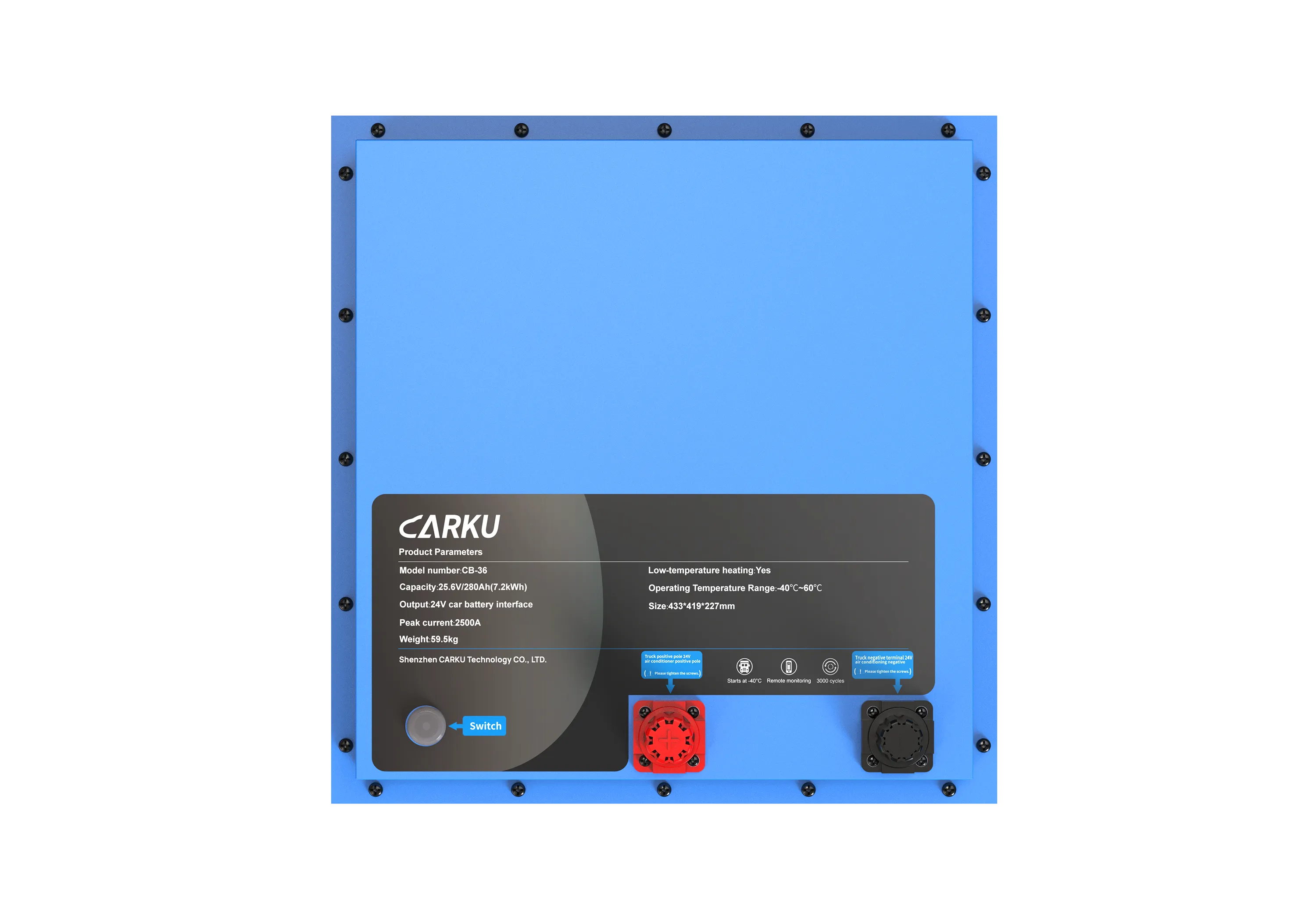 CARKU 280Ah Truck Starting Battery